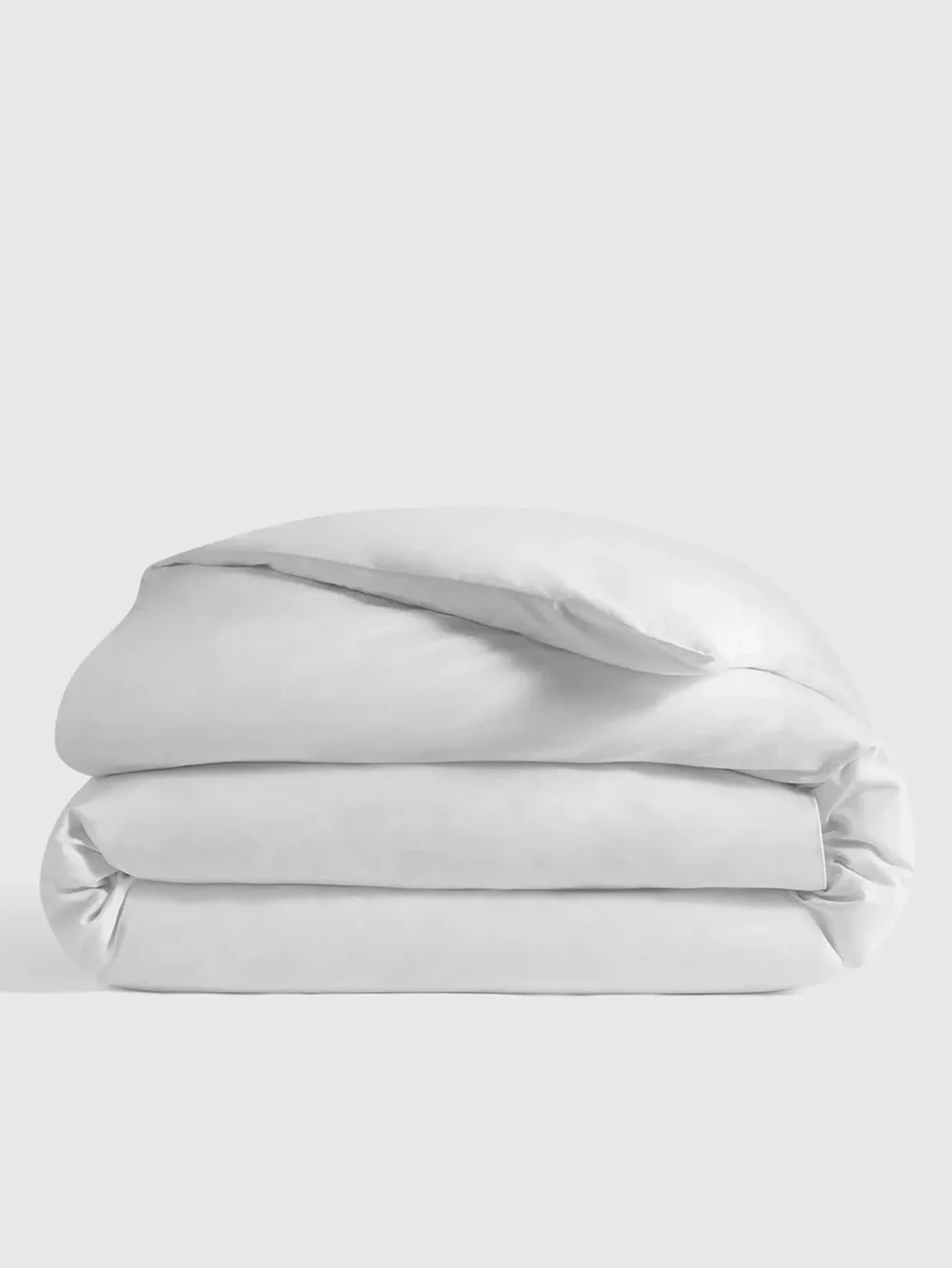 Organic Crisp Percale Duvet Cover Full/Queen White